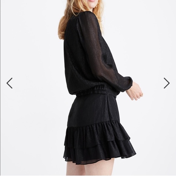 NWT Madewell Shimmer Black Top - Picture 2 of 6